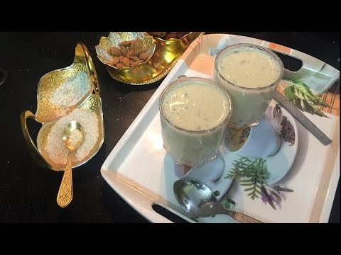 winter-special-khajur-badam-hot-milk-/-energy-drink,-healthy-n-tasty-recipe-in-hindi