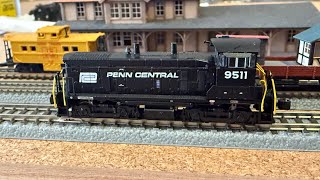 AZL 62706-1 Penn Central SW1500 Locomotive 9511 Test Run at z