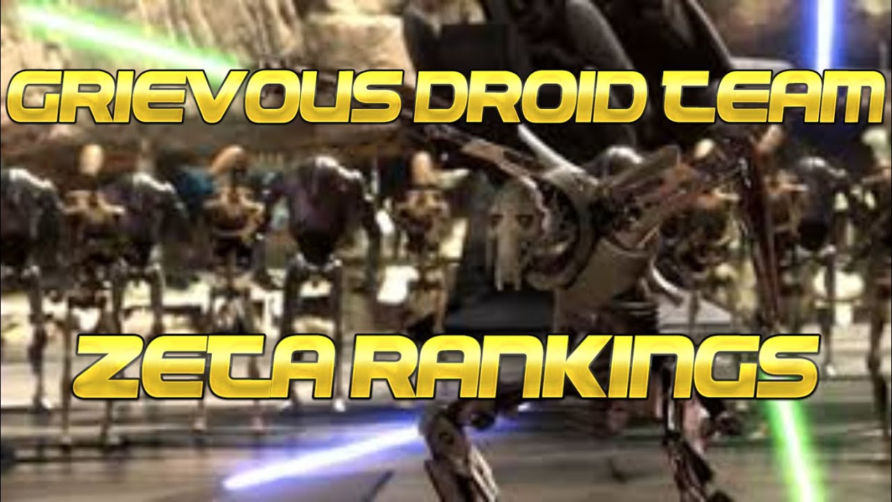 Swgoh Grievous droid team zetas ranked Separatist Saturday ep3 YouTube