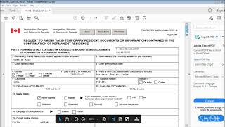 Fill amendment form for correction on work permit/study permit/visitor/COPR in Canada🇨🇦-in Punjabi