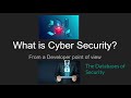 What is Cyber Security from a Developer Point of View: The Databases of Security