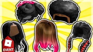 EventHunters - Roblox News on X: FREE ITEMS 1/2: Here are the 5 FREE  Sunsilk City Hair Accessories that will be out soon on #Roblox. · Short  Black Braids w/ Flowers ·