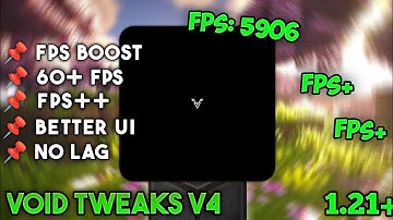 VOID TWEAKS V4  for Minecraft pocket edition 1.21+ || (FPS BOOST)