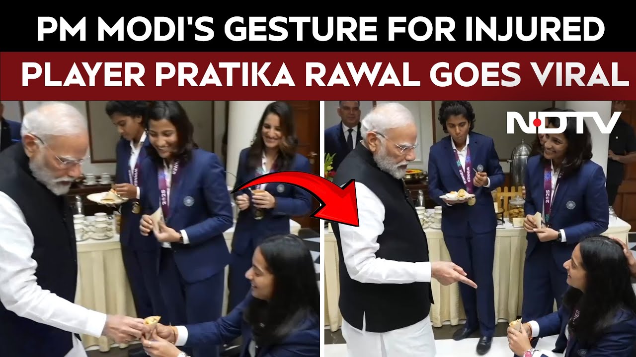 PM Modi Serves Food To Injured Batter Pratika Rawal, Wins Hearts On Social Media