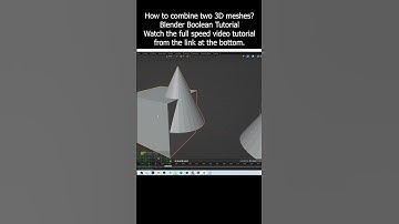How to combine two 3D meshes? Blender Boolean Tutorial #blender #tutorial #combine #3dmodeling