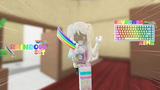 Playing MM2 with RAINBOW SET *Keyboard ASMR* {Murder Mystery 2}