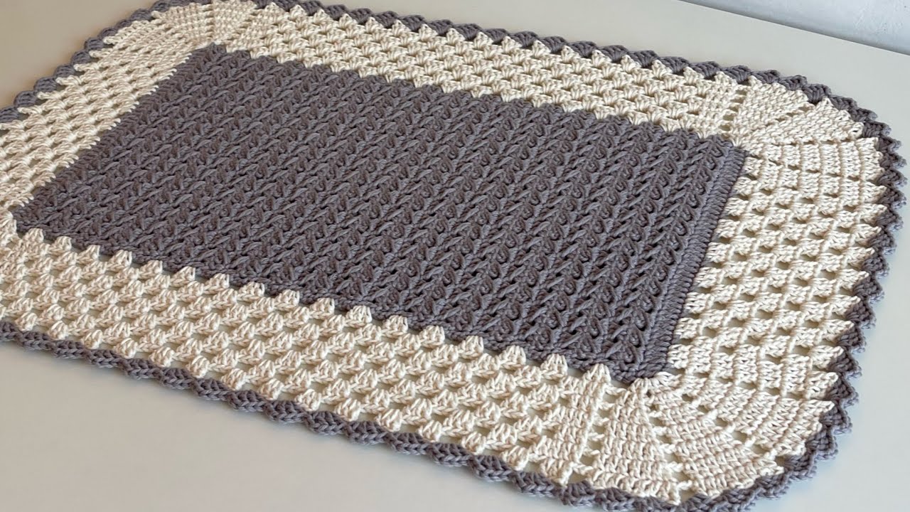 TAPETE ELEGÂNCIA EM CROCHÊ MUITO FÁCIL #videoaula #crochê #aprendacrochedozero 