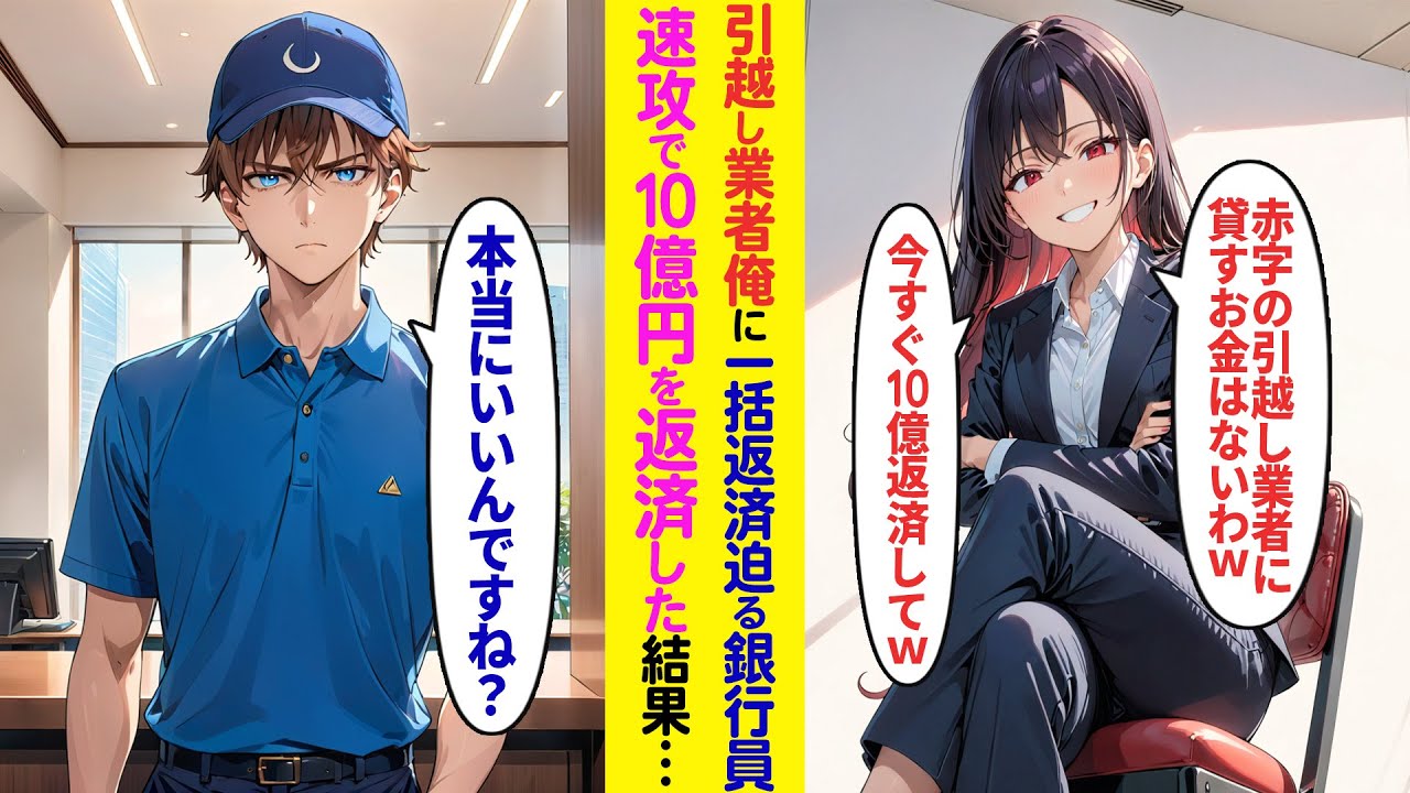 【漫画】引越し業者の俺に銀行員が一括返済を…→速攻で10億円を返済した結果…【ラブコメ】