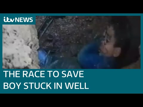 Ongoing rescue mission to save five-year-old boy trapped in Moroccan well | ITV News