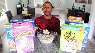 EATING All The WEIRD Cereals of 2019 | TASTE TEST | Alonzo Lerone