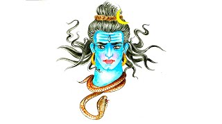 How to Draw Lord Shiva - Drawing Shiva in colour for a Tattoo Design - Shiva Tattoo Design for men