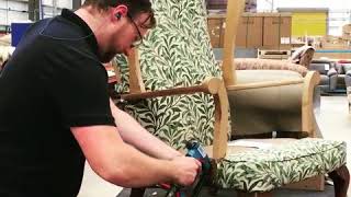 Apprentice Daniel Reupholstering My Parker Knoll Chair