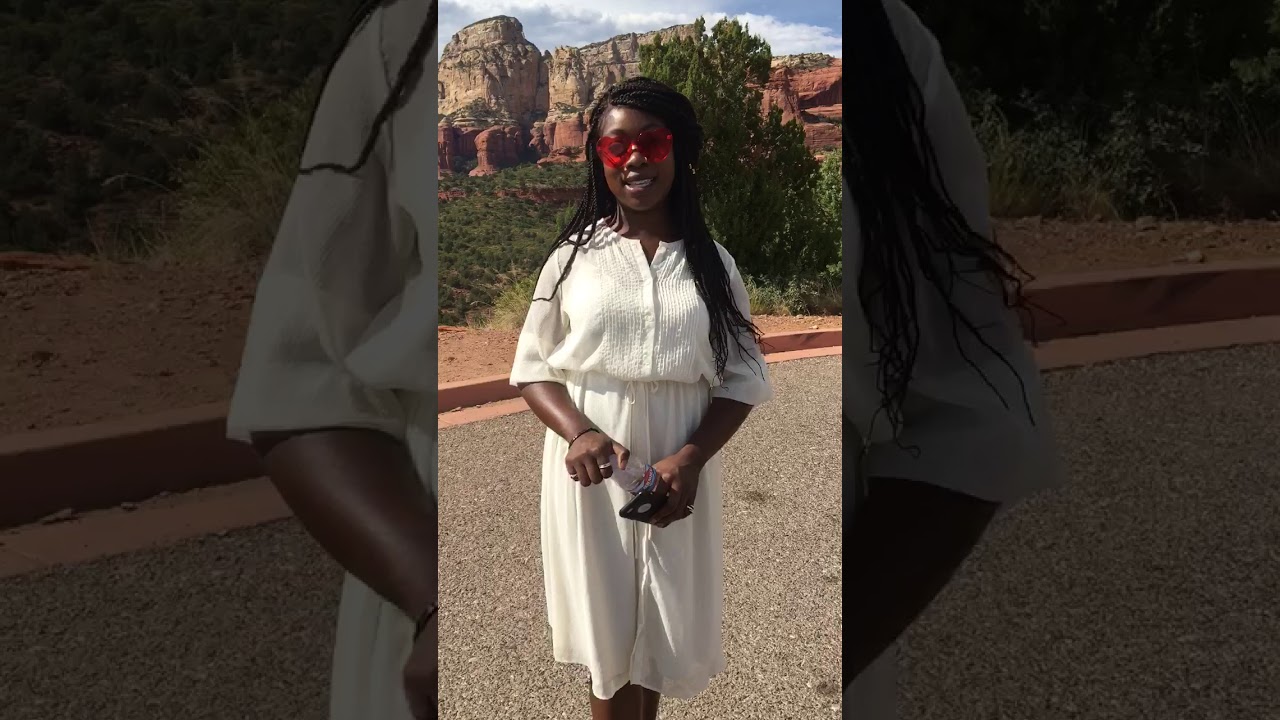 A Happy Traveler on a Vortex tour with Sedonaufotours.com in Sedona AZ