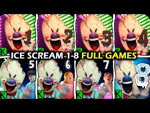 Ice Scream 1-8 (Full Walkthrough + All Endings + All Cutscenes)