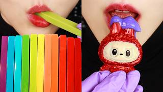 Edible School Supplies Mukbang Labubu Dubai Chocolate Asmr 🌈