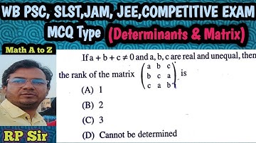 If a+b+c#0 and a,b,c are real and unequal then rank of the matrix (a b c)(b c a)(c a b) is