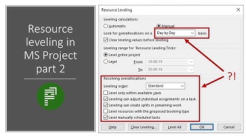 Resource leveling in MS Project part 2
