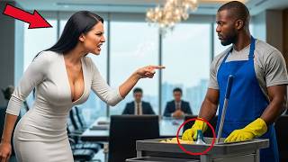 Female CEO Humiliated and Fired a Black Single Dad Janitor—Then He Saved the Company...