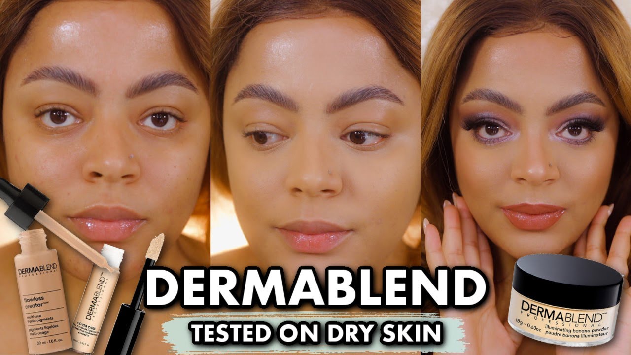 TRYING OUT A FULL FACE DERMABLEND COMPLEXION PRODUCTS ON DRY SKIN | ELROSADDICTION