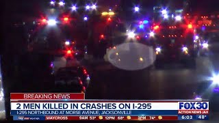 Two Jacksonville men killed in crashes on I-295
