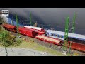 Vegyes vonatok a terepasztalon #vonat #modelleisenbahn #modeltrains #h0scale #piko #roco
