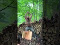 Mountain man chopping wood 🪵 #choppingwood #woodsplitting #oddlysatisfying #asmrwood #foryoupag
