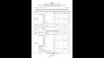 SSLC 2024-2025 SSLCExam-1TentativeTimeTable #karnataka #sslcpublicexam #bangalore #sslc