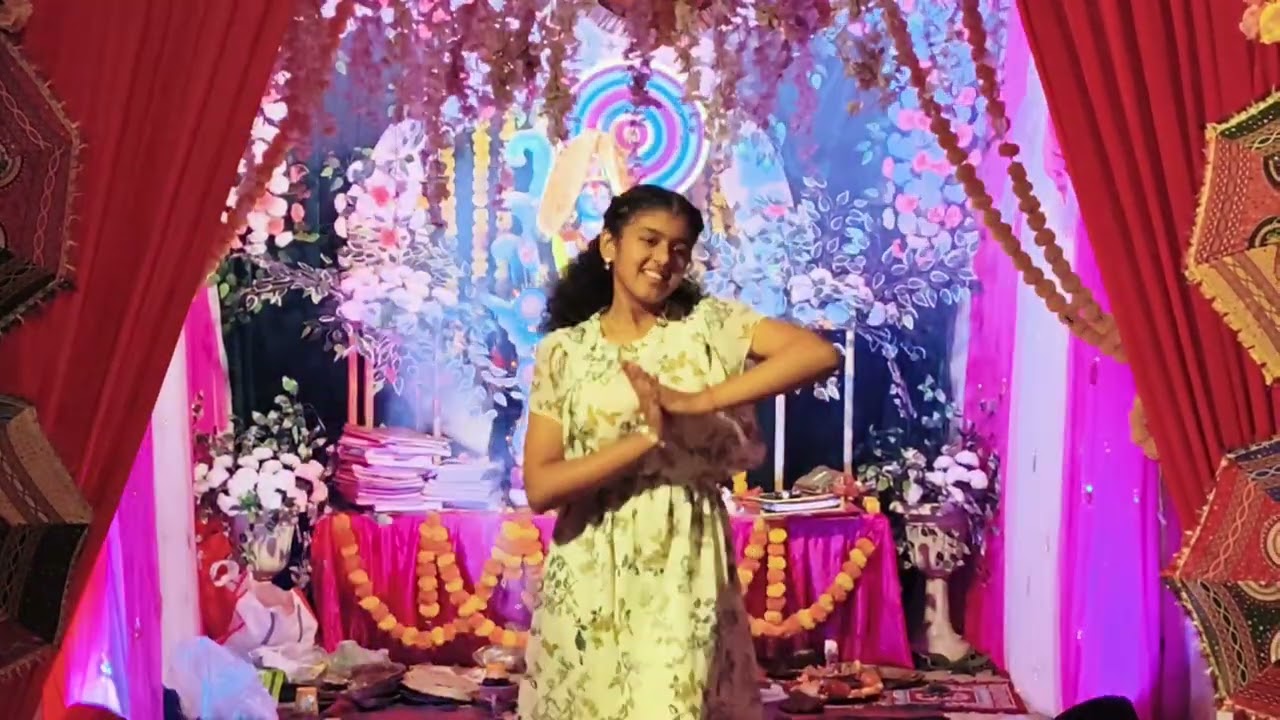 Anni performed in Saraswati Puja 