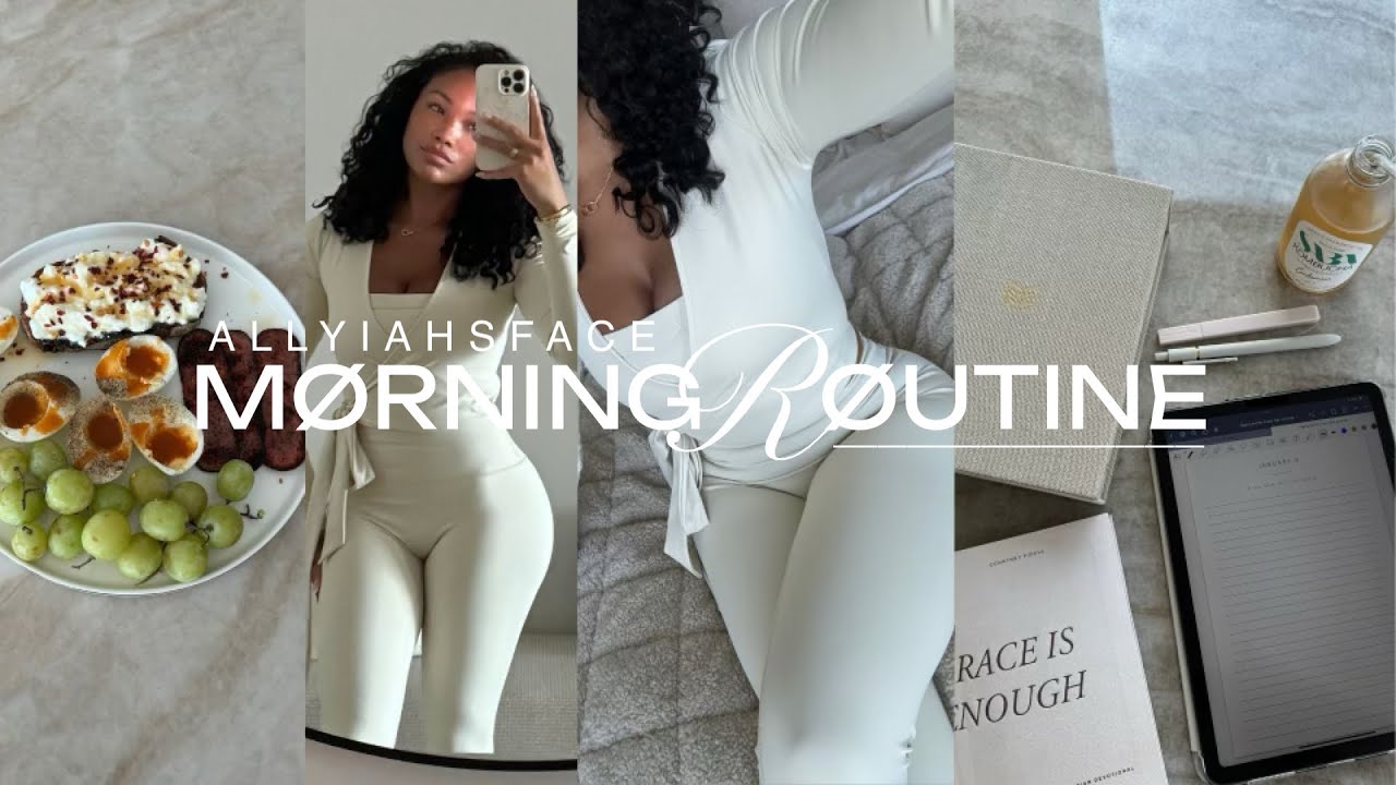My realistic morning routine | healthy habits + peaceful + self care & more! Allyiahsface vlogs