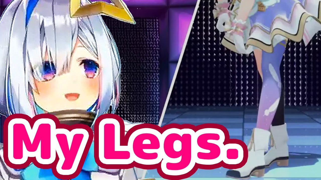 Amane Kanata - Shows Viewers Her Idol Poses and Angel Legs【ENG Sub/Hololive】