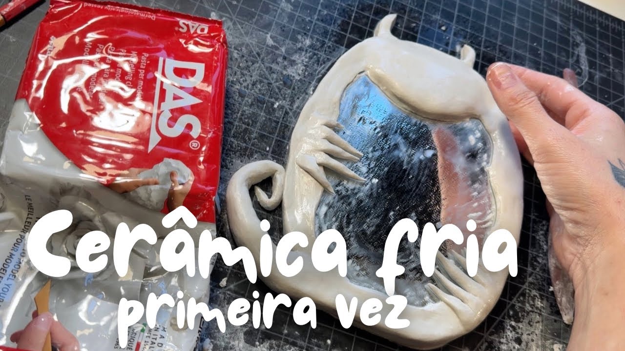 TENTANDO CERÂMICA FRIA PELA PRIMEIRA VEZ - iniciante total!