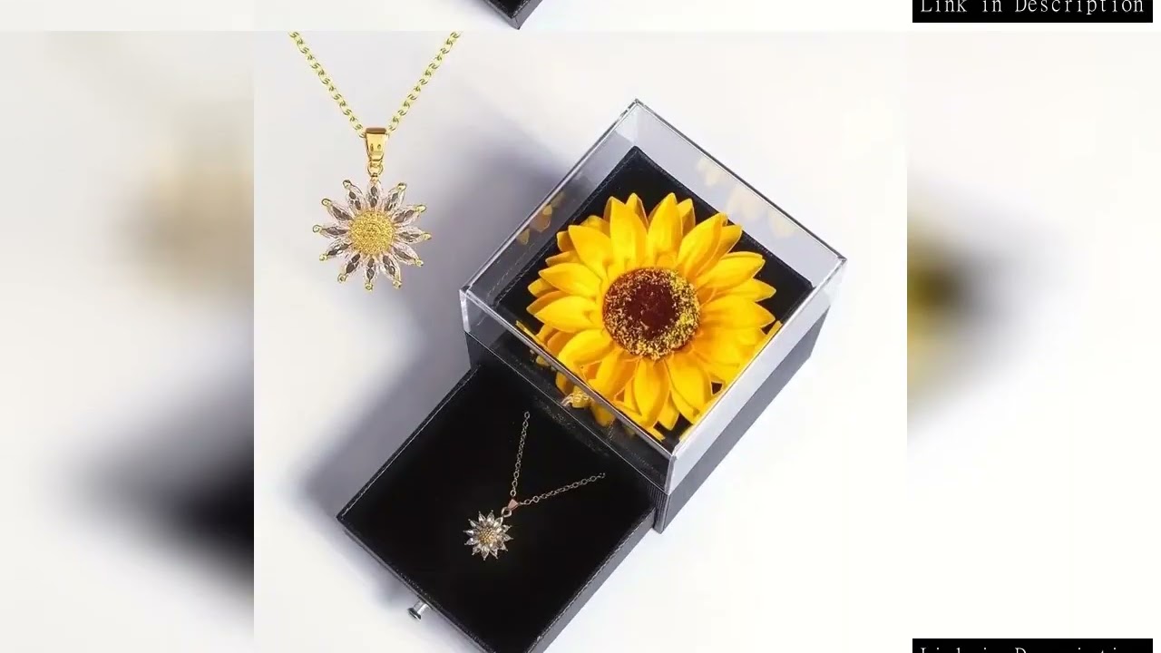 Timeless Affection Sunflower Necklace Gift Box Set - Perfect for Anniversaries, Mother's Day & More