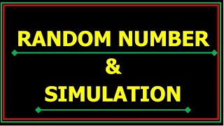 Random number and simulation [Probability and Statistics for Engineers]