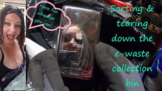 Shes back, sort of! Scrapathon: E-waste collection bin sorting & tear down with a splash of fun!
