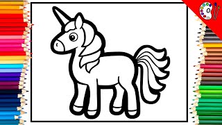 Magical Unicorn Rainbow Coloring Pages Relaxing DIY Art for Kids and Adults