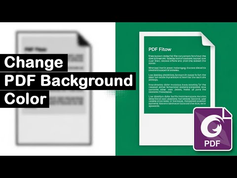 How to Change background color of a PDF Document in Foxit PDF Editor