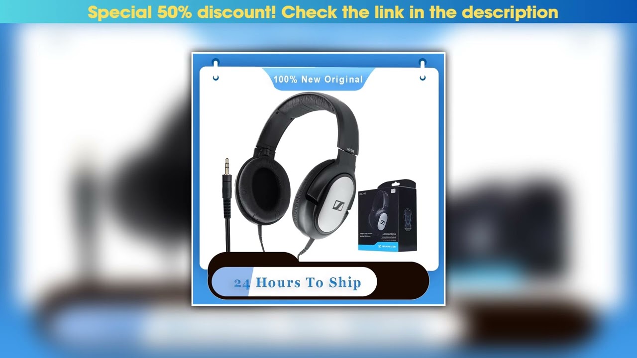 Discount Sennheiser HD 206 3.5mm Wired Headphones Deep Bass Stereo Noise Isolating earphones Sports