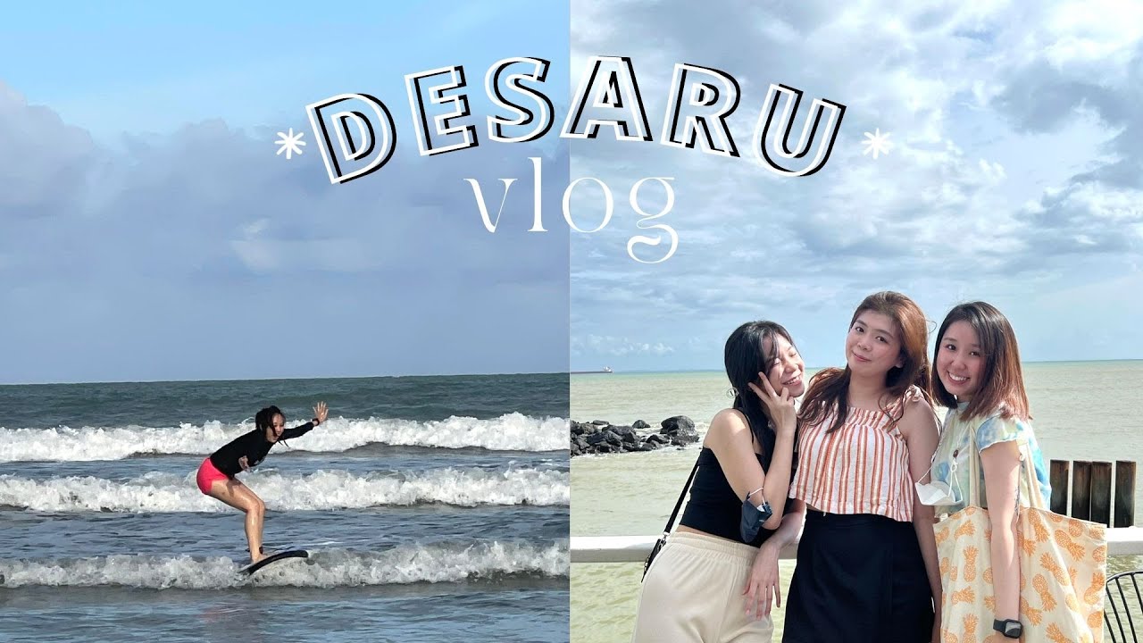 3D2N Desaru vlog | 冲浪初体验 @Desaru Surfaris🏄‍♀️My very first surfing experience! #shotbyiphone13pro