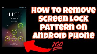 how to remove screen lock pattern on android phone