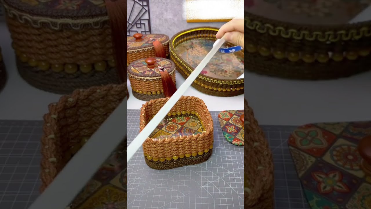 Craft Basket with Jute Rope and PVC Board, Easy DIY Basket Idea #diy #handmade #craft