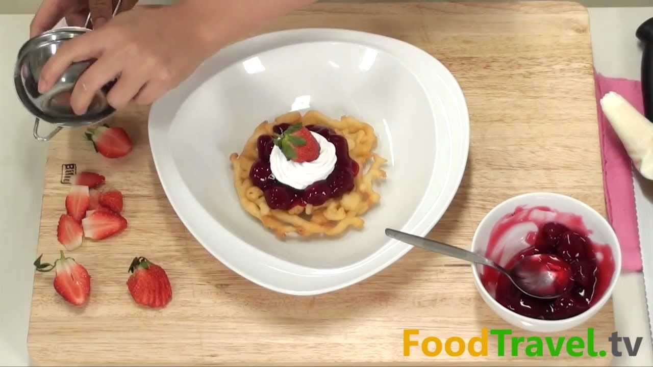 ฟันเนลเค้ก (เค้กทอด) Funnel Cake