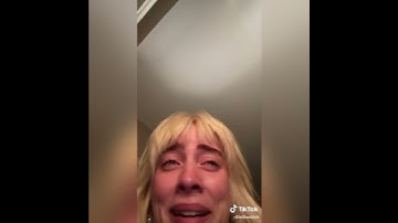 Billie Eilish Crying via her TikTok account