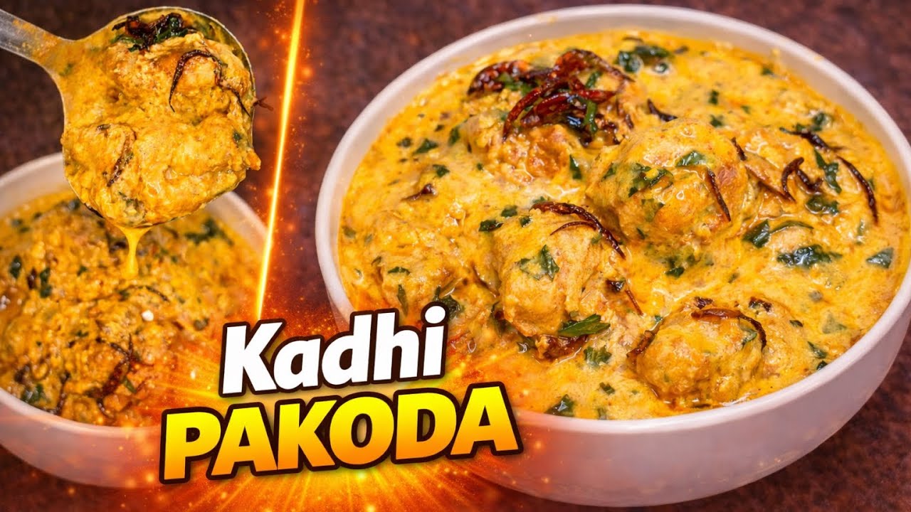 Kadhi Pakoda Recipe | Restaurant Style Kadhi Pakora | Easy Punjabi Kadhi #ramadan #kadhipakora #food