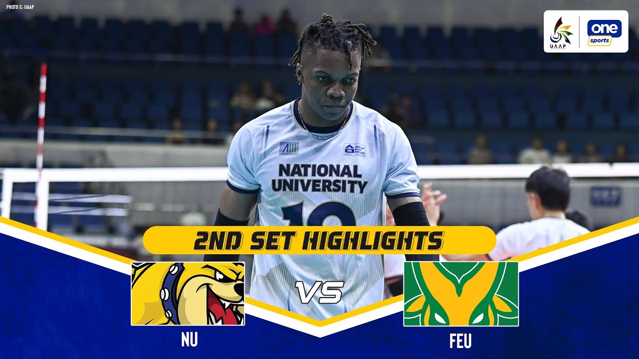 FEU vs. NU | SET 2 GAME HIGHLIGHTS | UAAP SEASON 87 MEN'S VOLLEYBALL ...