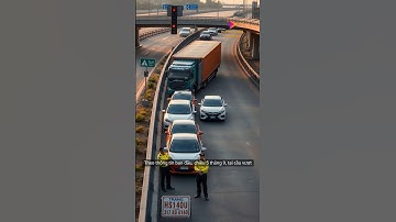 xe container bất ngờ tông hàng loạt ô tô con trên cầu vượt ở Hà Nội