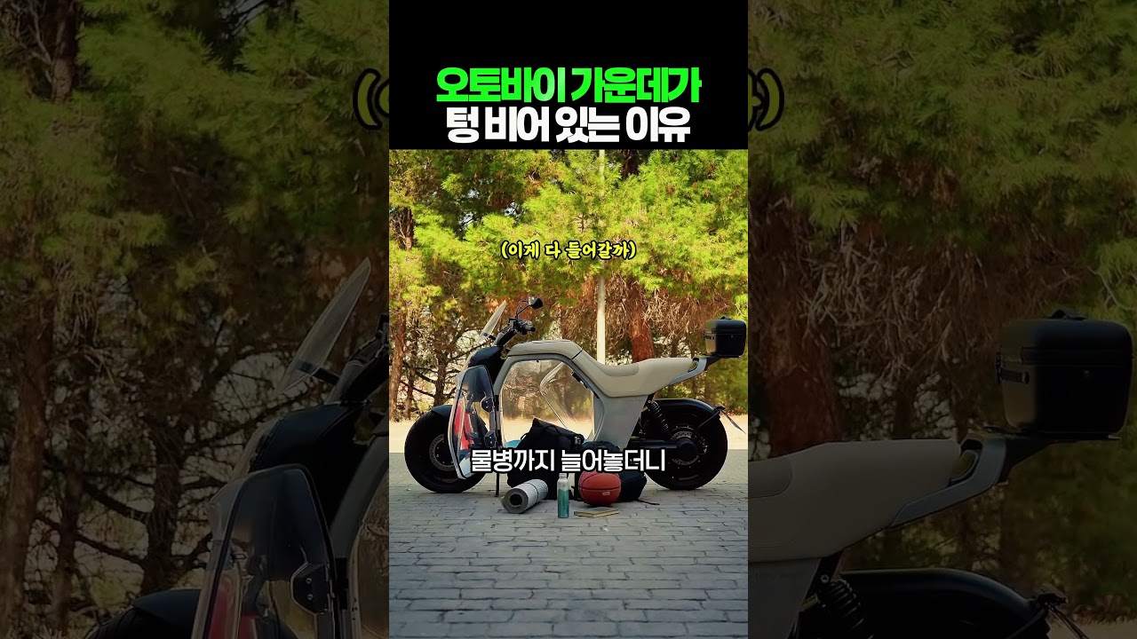 오토바이 한가운데를 통째로 비워버린 이유 ㄷㄷ (미친 수납력)