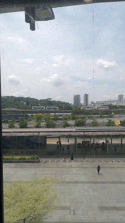 Singapore LRT from Hillion #shortvideo #singapore #lrt #train #raining-day