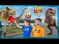 Dinosaur Patrol Visit McDonalds Playground | Giant T-Rex Stomps a Happy Meal | Dinosaurs for Kids
