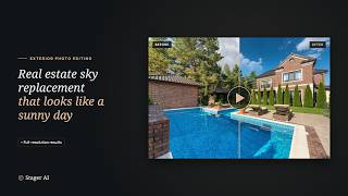 Real Estate Sky Replacement with AI: Grey Sky to Blue in One Click | Stager AI