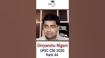 UPSC CSE 2020 Topper Divyanshu Nigam AIR 44 talks about role of Study IQ in UPSC Preparation #SHORTS
